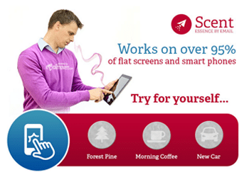 A poster of a man using tablet