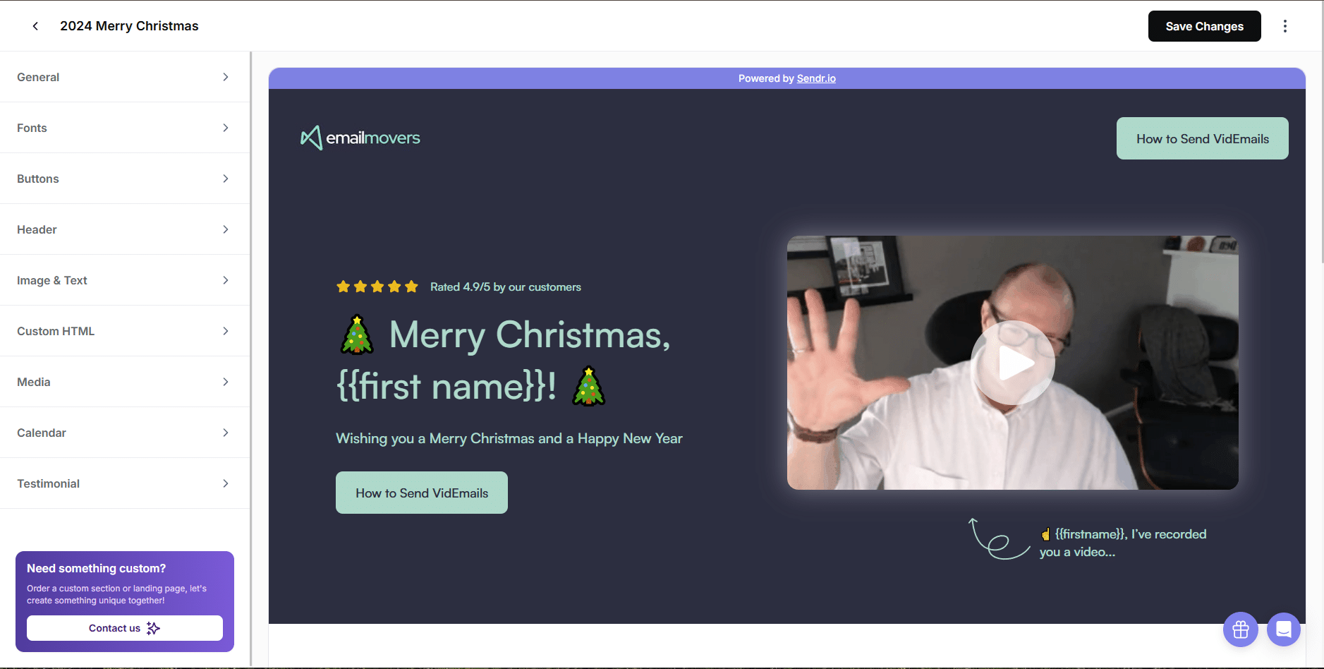 Personalised Vid Mail