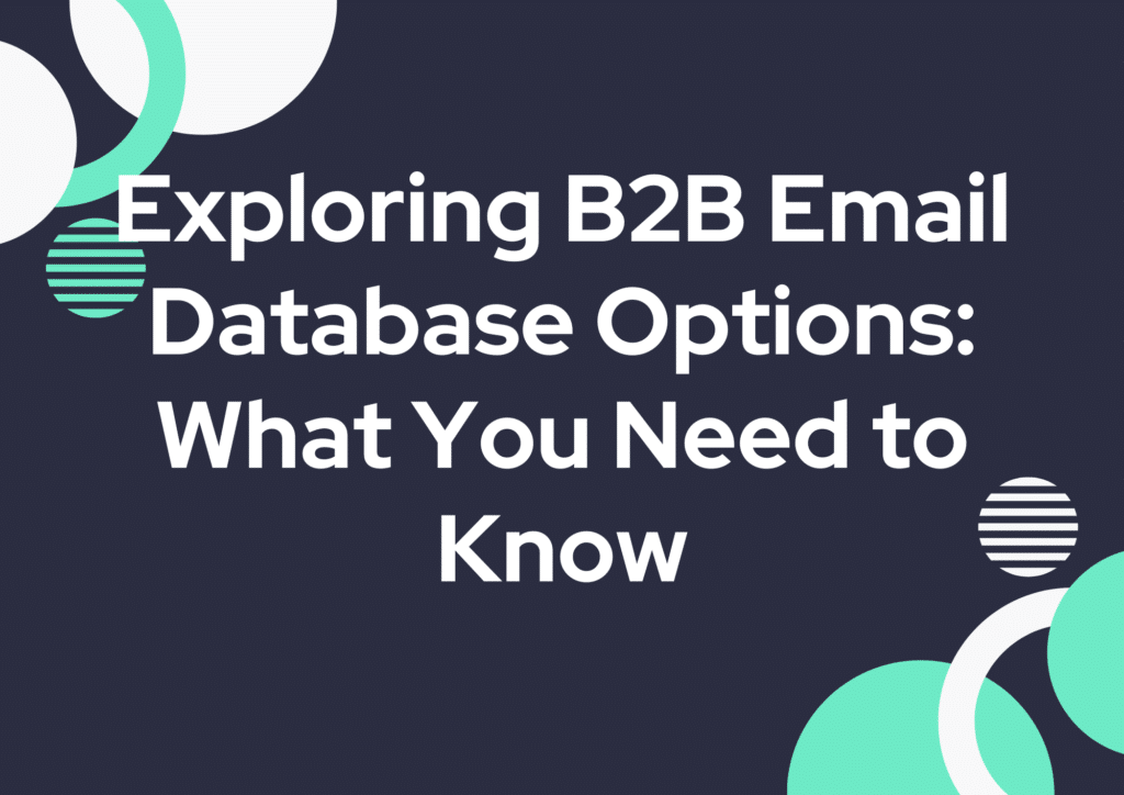 Your Guide to B2B Email Databases for Better Campaigns
