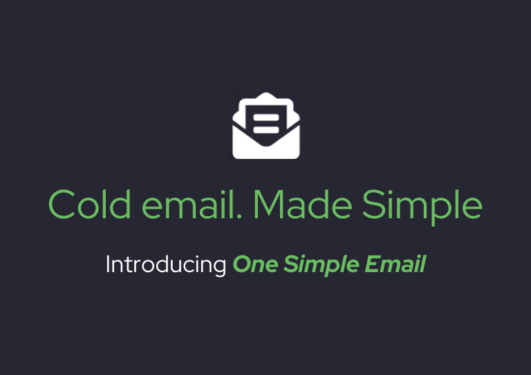 Cold Email, made Simple